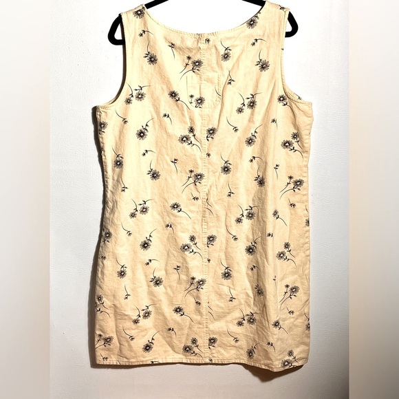 Sag Harbor Yellow & Grey Vintage Floral Linen Cotton Dress and Top 14 - Picture 5 of 16